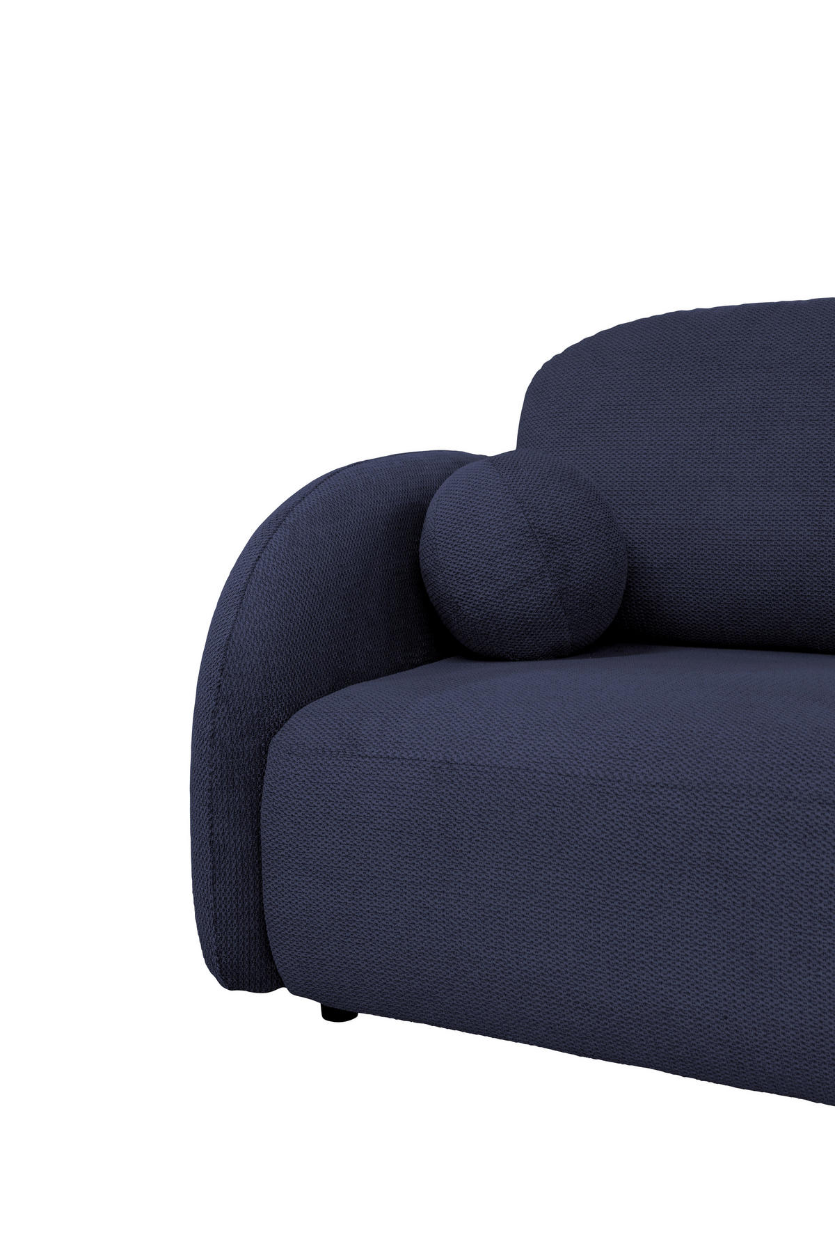 SCHLAFSOFA ROMA  mit Struktur Dunkelblau  - Schwarz/Dunkelblau, Design, Textil (230/90/105cm) - MID.YOU