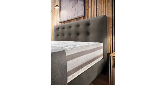 BOXSPRINGBETT 200/200 cm in Taupe - Taupe, KONVENTIONELL, Holz/Textil (200/200cm) - Dieter Knoll