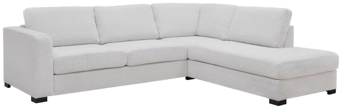 SOFFA i flatväv ljusgrå  - ljusgrå/svart, Klassisk, metall/trä (290/66/94/241cm) - Hom`in