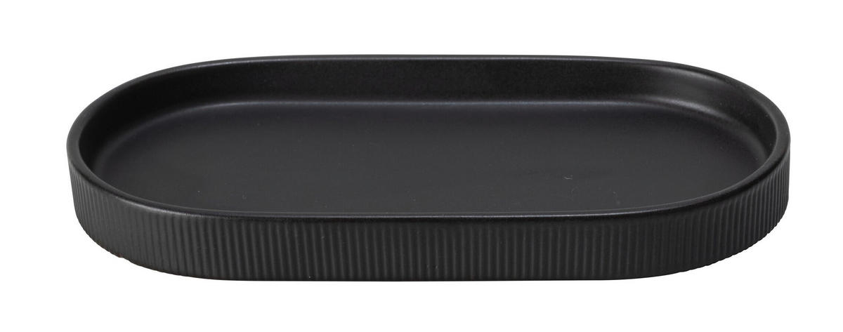 SEIFENSCHALE - Schwarz, Basics, Keramik (20/2,2/10cm) - Wenko