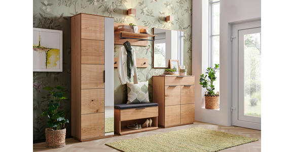 GARDEROBE 270/202/38 cm  - Eichefarben/Anthrazit, Natur, Holz/Textil (270/202/38cm) - Linea Natura