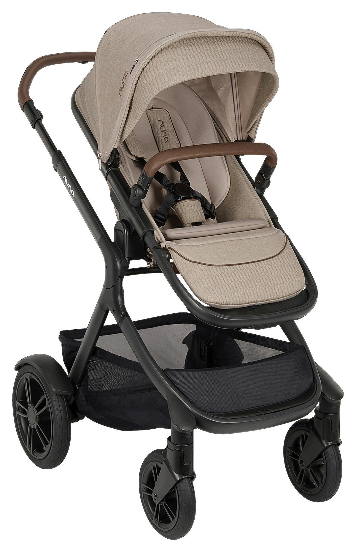 KINDERWAGENSET TRIV lx  - Sandfarben/Schwarz, Basics, Kunststoff/Metall (58/109/93,5cm) - Nuna