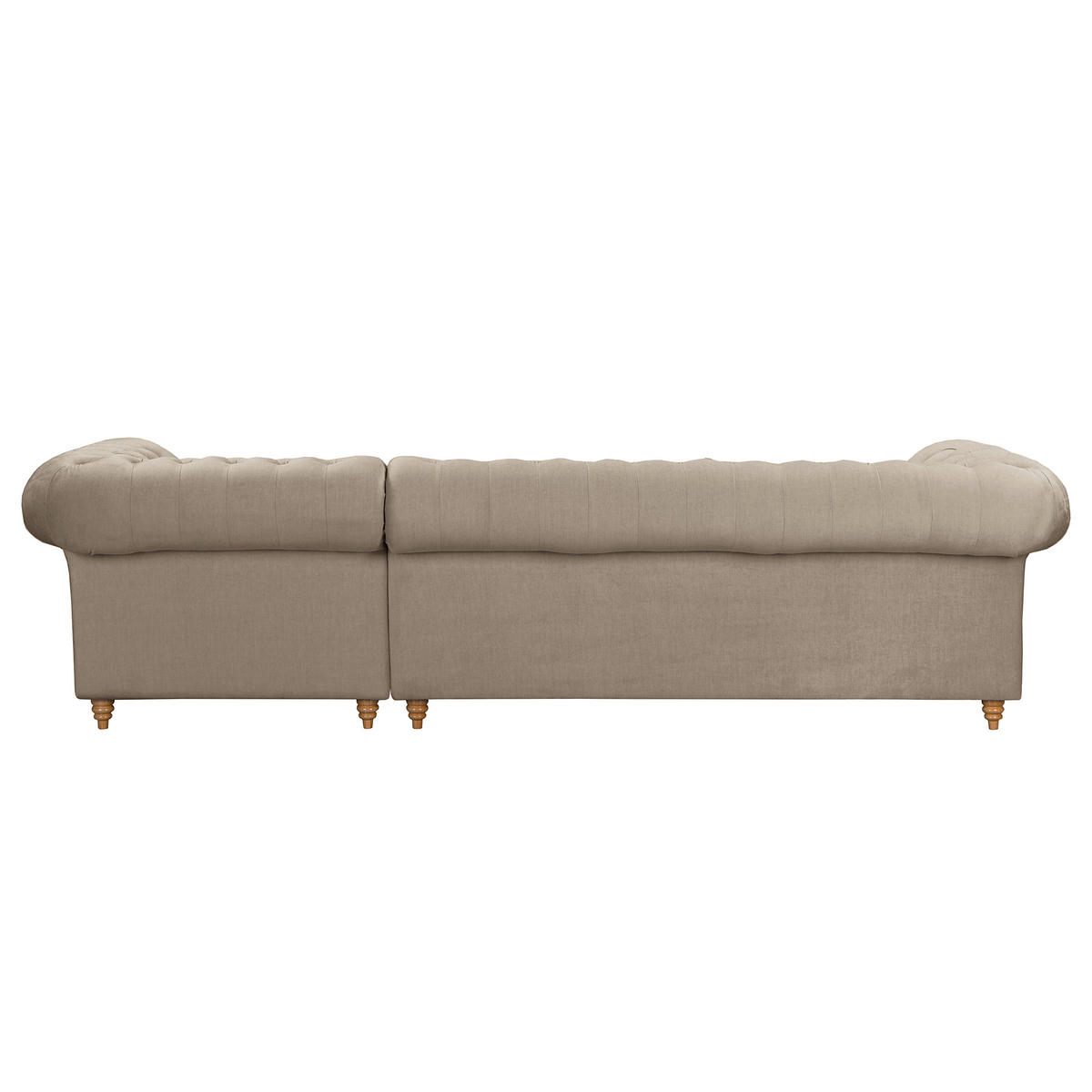 ECKSOFA Laura in Mikrofaser Taupe  284/182 cm  - Taupe/Creme, Design, Holz/Textil (284/182cm) - P & B