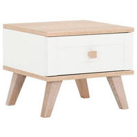 MEUBLE DE CHEVET 42/38/41 cm  in Weiss, Eichefarben  - Weiss/Eichefarben, Design, Holzwerkstoff (42/38/41cm) - Livetastic