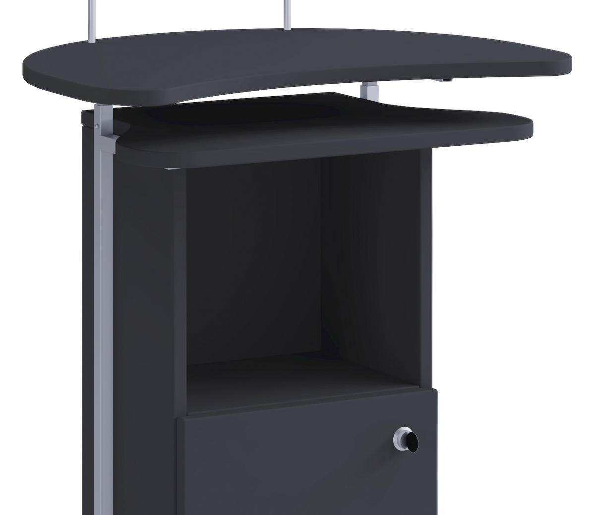 STÅPULPET 56/41/93 cm  i svart  - svart, Basics, trämaterial (56/41/93cm) - MID.YOU