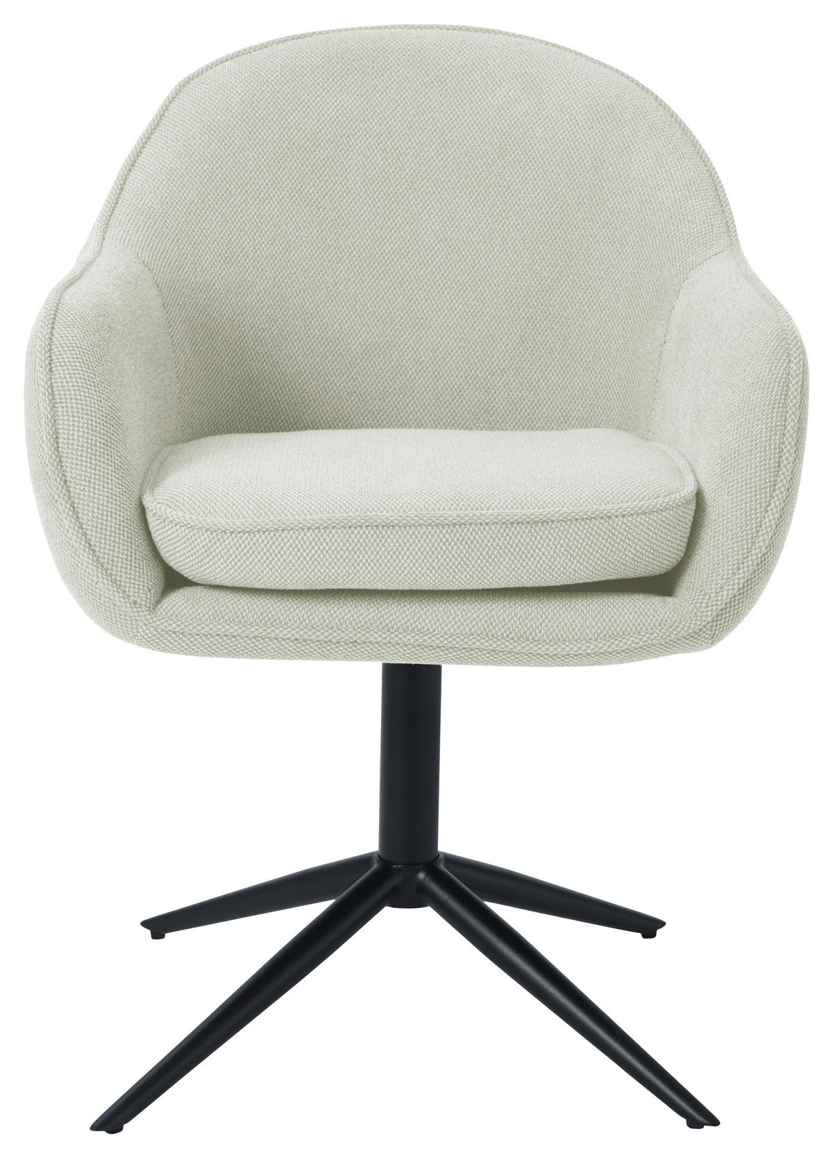 ARMLEHNSTUHL  in Eisen Leinenoptik  - Beige/Schwarz, KONVENTIONELL, Holz/Textil (60/81/62cm) - MID.YOU