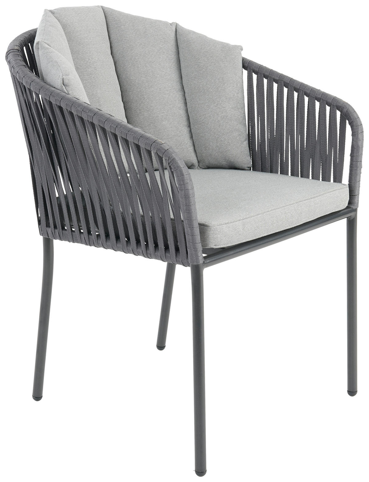 FOTOLIU PENTRU GRĂDINĂ in metal, plastic, textil gri  - negru/gri, Modern, plastic/metal (59/77,5/61cm) - Ambia Garden