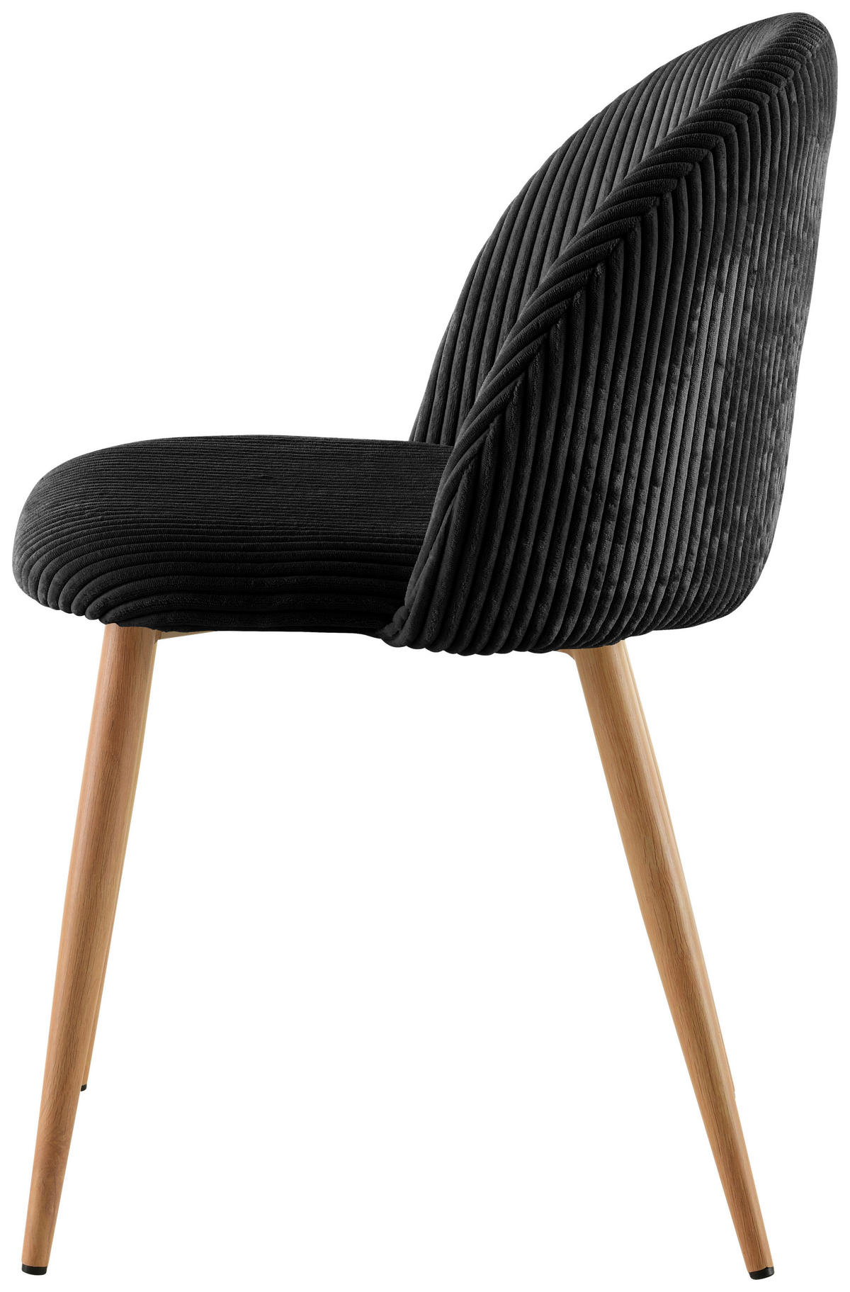 STUHL Cord Schwarz Pappel Sperrholz  - Eichefarben/Schwarz, LIFESTYLE, Holz/Textil (51/78/52cm) - Livetastic