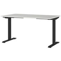 SCHREIBTISCH 140/80/72-118 cm  in Schwarz, Hellgrau  - Hellgrau/Schwarz, Modern, Holzwerkstoff/Metall (140/80/72-118cm) - Novel