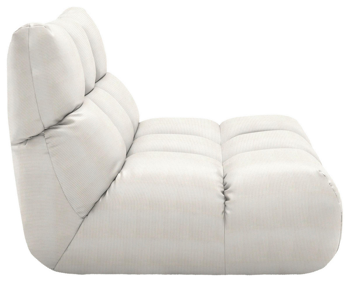 SESSEL Feincord Weiss  - Weiss/Schwarz, Design, Kunststoff/Textil (112/85/108cm) - Pure Home Lifestyle