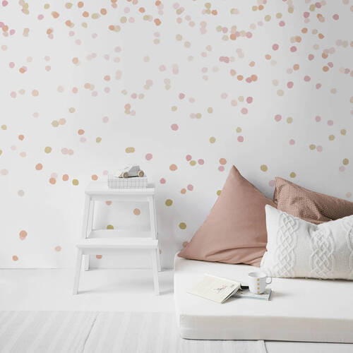 FOTOTAPET 300/280 cm  - pink/guldfärgad, Basics, papper/plast (300/280cm)