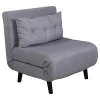 SCHLAFSESSEL  in Textilgeflecht Grau, Schwarz  - Schwarz/Grau, Design, Textil/Metall (70/88/80cm) - Livetastic