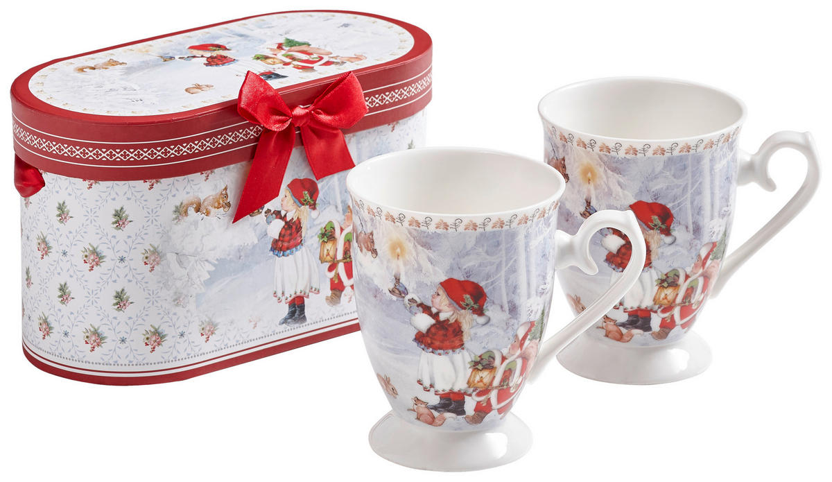 KAFFEEBECHER  320 ml   - Multicolor, LIFESTYLE, Keramik (320ml) - X-Mas