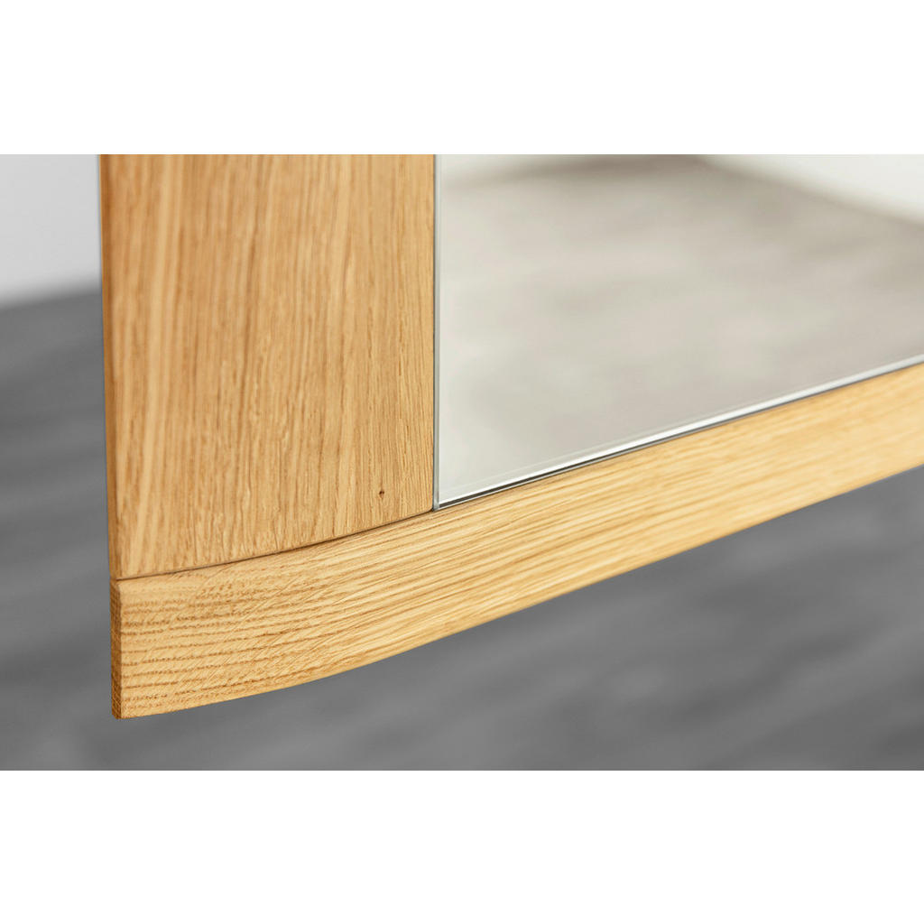 Thumbnail - Linea Natura Wandspiegel, Eiche, Holz, Glas, Eiche, massiv, rechteckig, 100.8x83.2x2 cm, waagrecht montierbar, Spiegel, ...