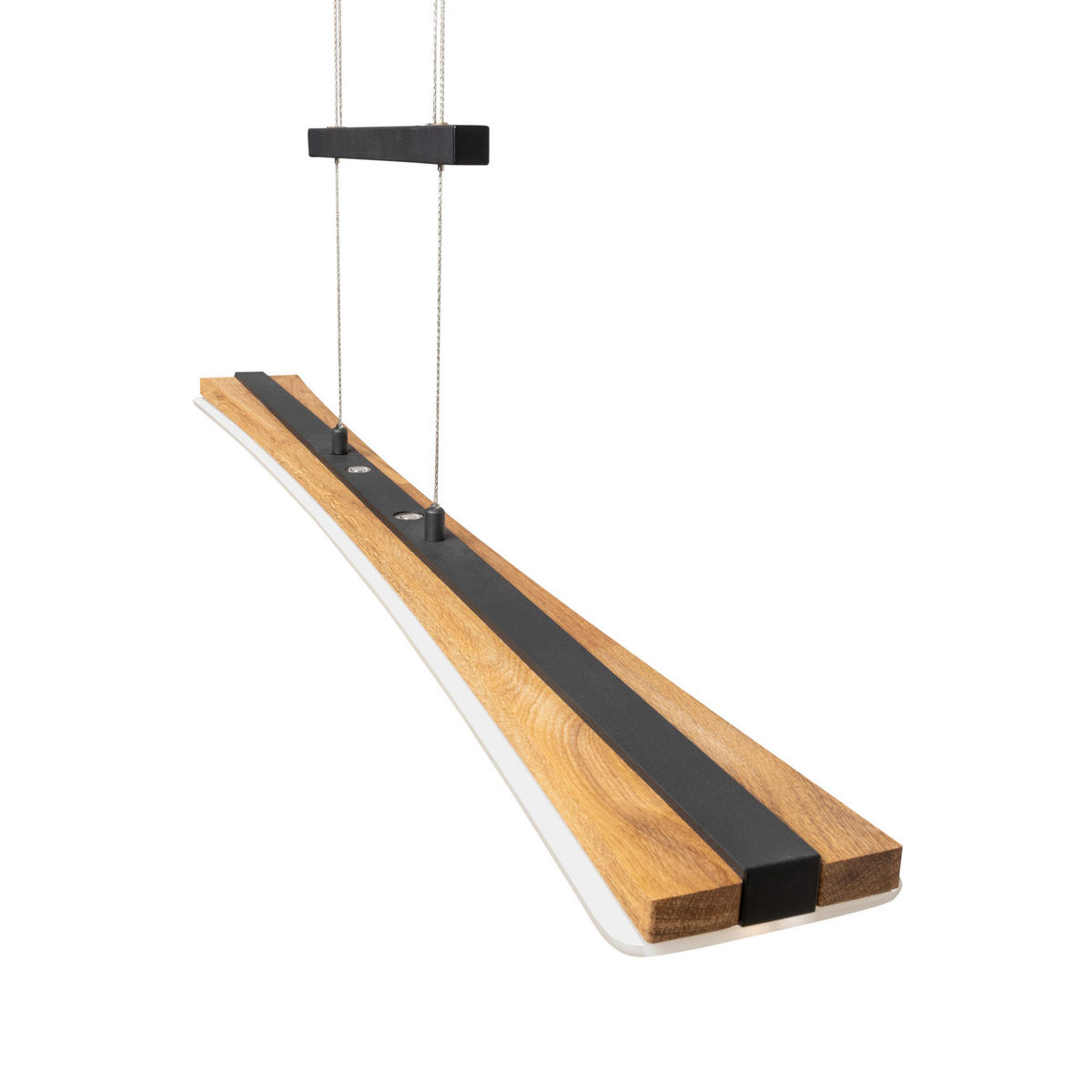 LED-HÄNGELEUCHTE 100/9/150 cm    - Schwarz, Natur, Holz/Metall (100/9/150cm) - Waldwelt