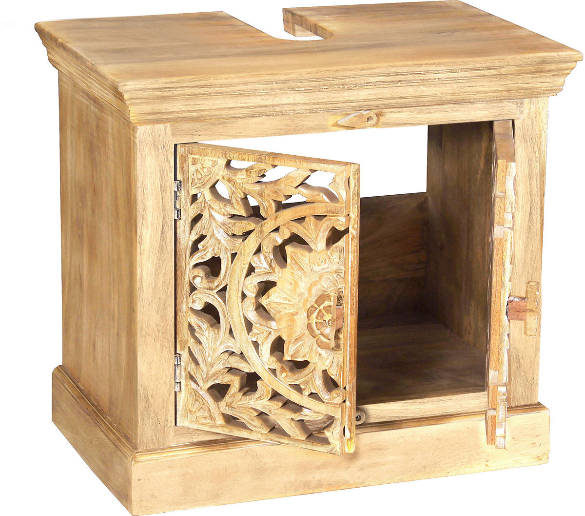 BADEZIMMER 5-teilig  in  - Schwarz/Naturfarben, Basics, Holz/Metall - Livetastic