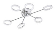 LED-DECKENLEUCHTE - Chromfarben, Design, Kunststoff/Metall (76/15/13cm) - Novel