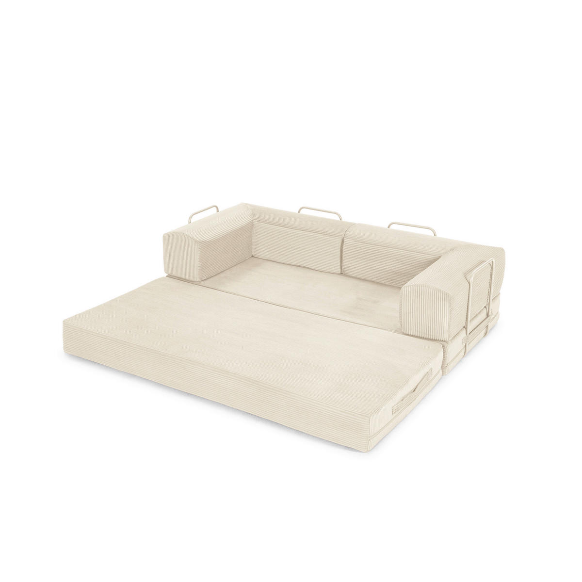 SCHLAFSOFA Cord Creme  - Creme, MODERN, Textil (200/70/90cm) - Livetastic