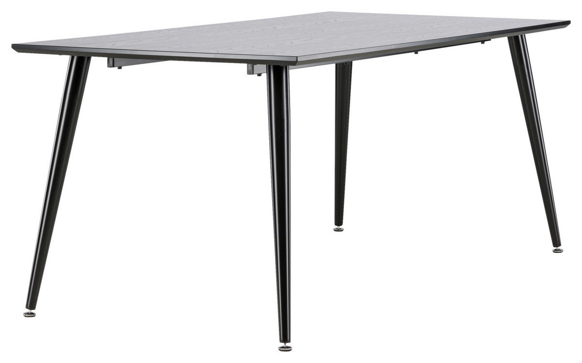 ESSTISCH in Metall, Holzwerkstoff 180/90/75 cm  - Schwarz, Design, Holzwerkstoff/Metall (180/90/75cm) - Livetastic
