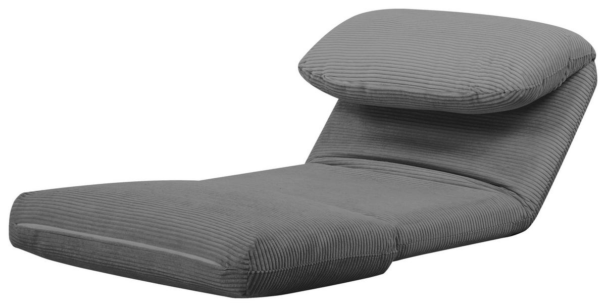 SCHLAFSESSEL  in Cord Dunkelgrau  - Dunkelgrau, Design, Textil/Metall (82/58/78cm) - Livetastic