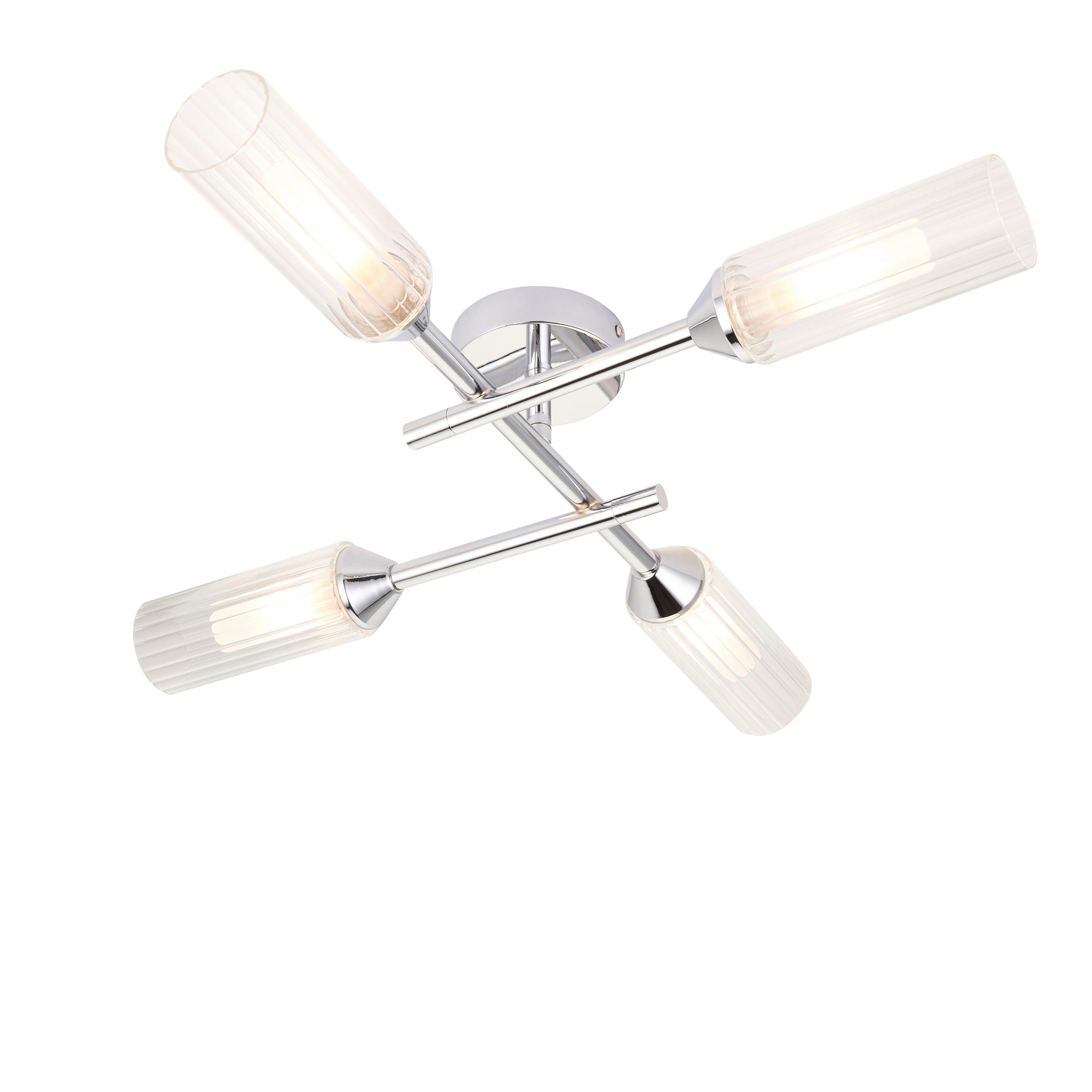 BADEZIMMER-DECKENLEUCHTE  60/12 cm    - Klar/Chromfarben, KONVENTIONELL, Glas (60/12cm) - ENDON