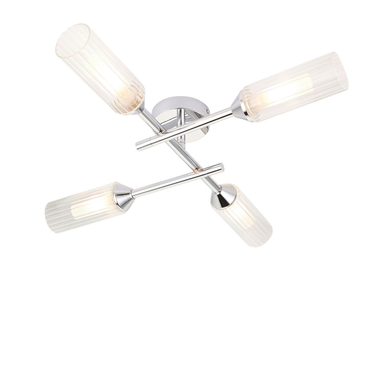 BADEZIMMER-DECKENLEUCHTE  60/12 cm    - Klar/Chromfarben, KONVENTIONELL, Glas (60/12cm) - ENDON