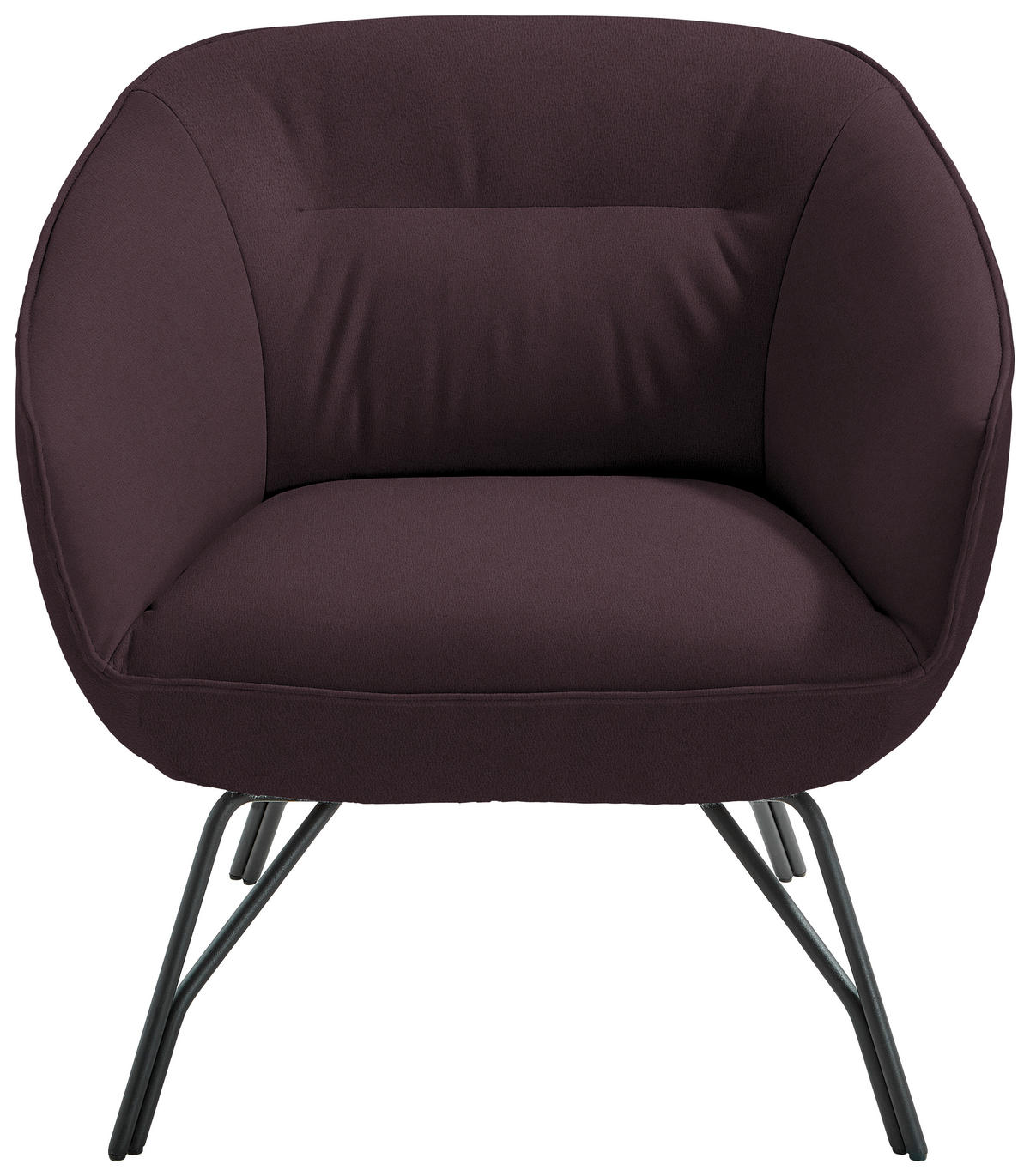 COCKTAILSESSEL - Anthrazit/Dunkelbraun, Design, Leder/Metall (76/80/73cm) - Joop!
