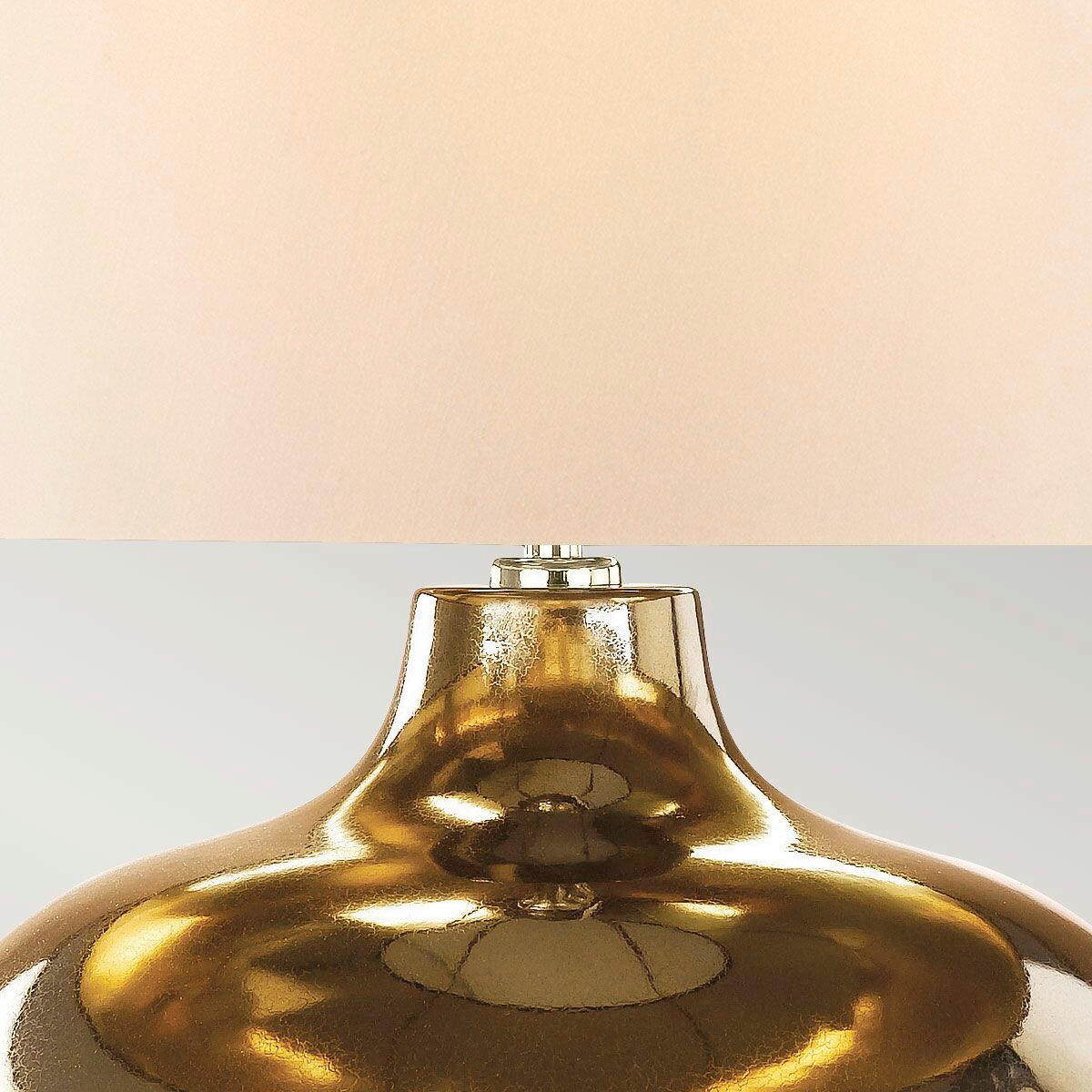 STOLNÍ LAMPA, E27, 71/46 cm  - bronzová/čiré, Konvenční, textil/keramika (71/46cm) - Elstead Lighting