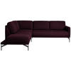 ECKSOFA  in Flachgewebe, Struktur Dunkelrot  230/254 cm  - Anthrazit/Dunkelrot, Design, Textil/Metall (230/254cm) - Johann Jakob