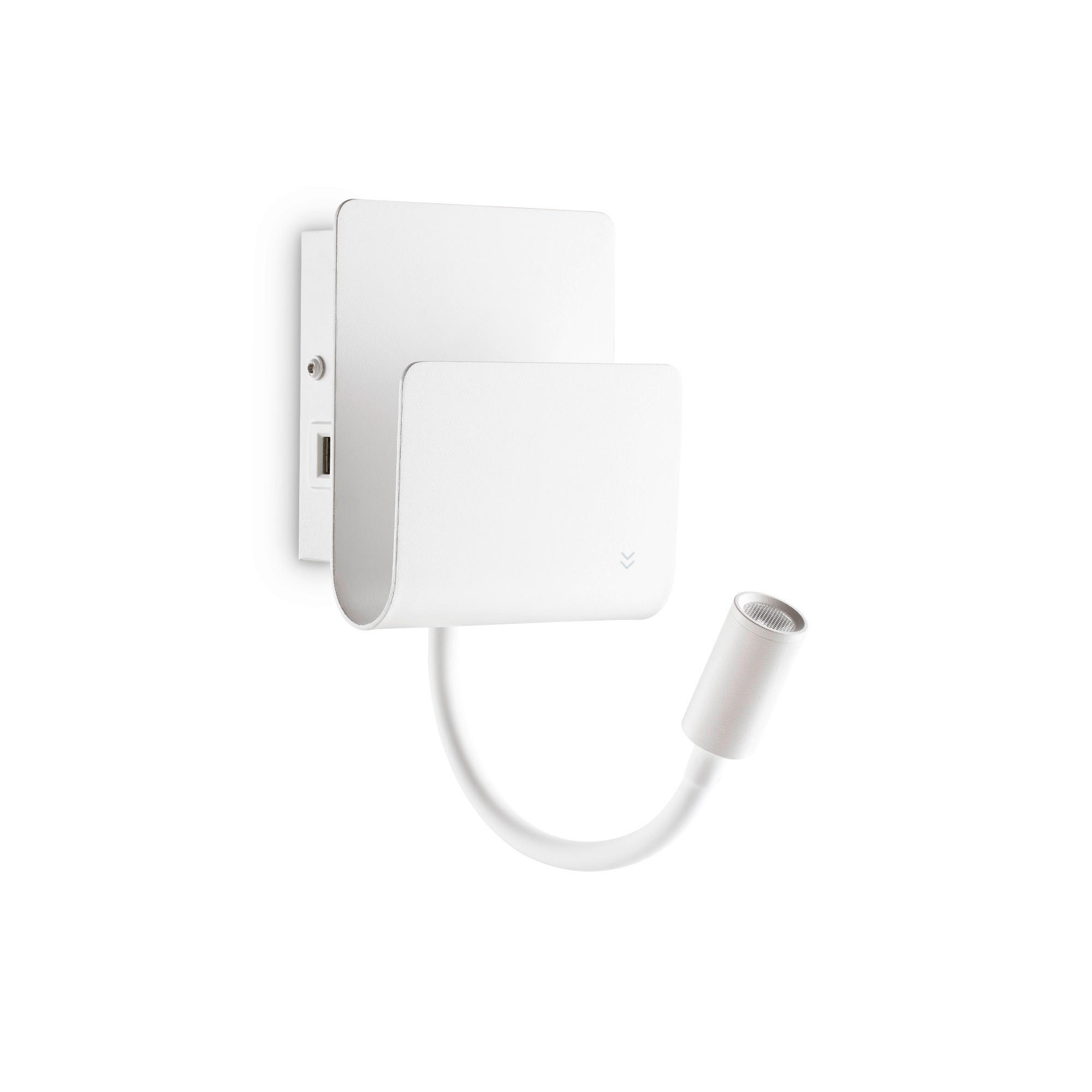 LED-WANDLEUCHTE Probe Bianco 13/13,5/23,5 cm   - Weiß, Design, Metall (13/13,5/23,5cm) - Ideal Lux