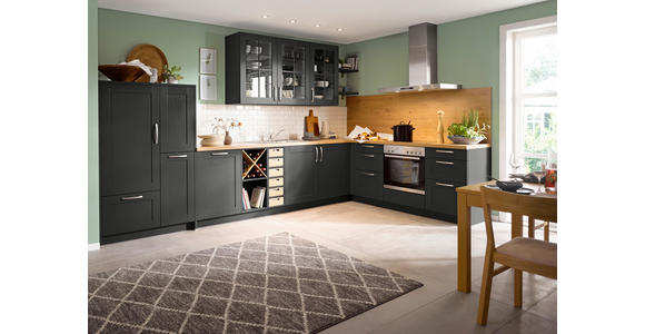 EINBAUKÜCHE   - Schwarz, LIFESTYLE, Holzwerkstoff - Novel