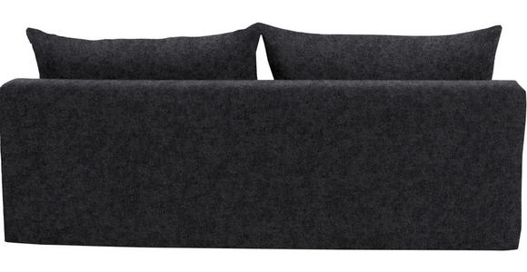 SCHLAFSOFA in Velours Dunkelgrau  - Dunkelgrau/Schwarz, Design, Holz/Textil (213/89/105cm) - Novel