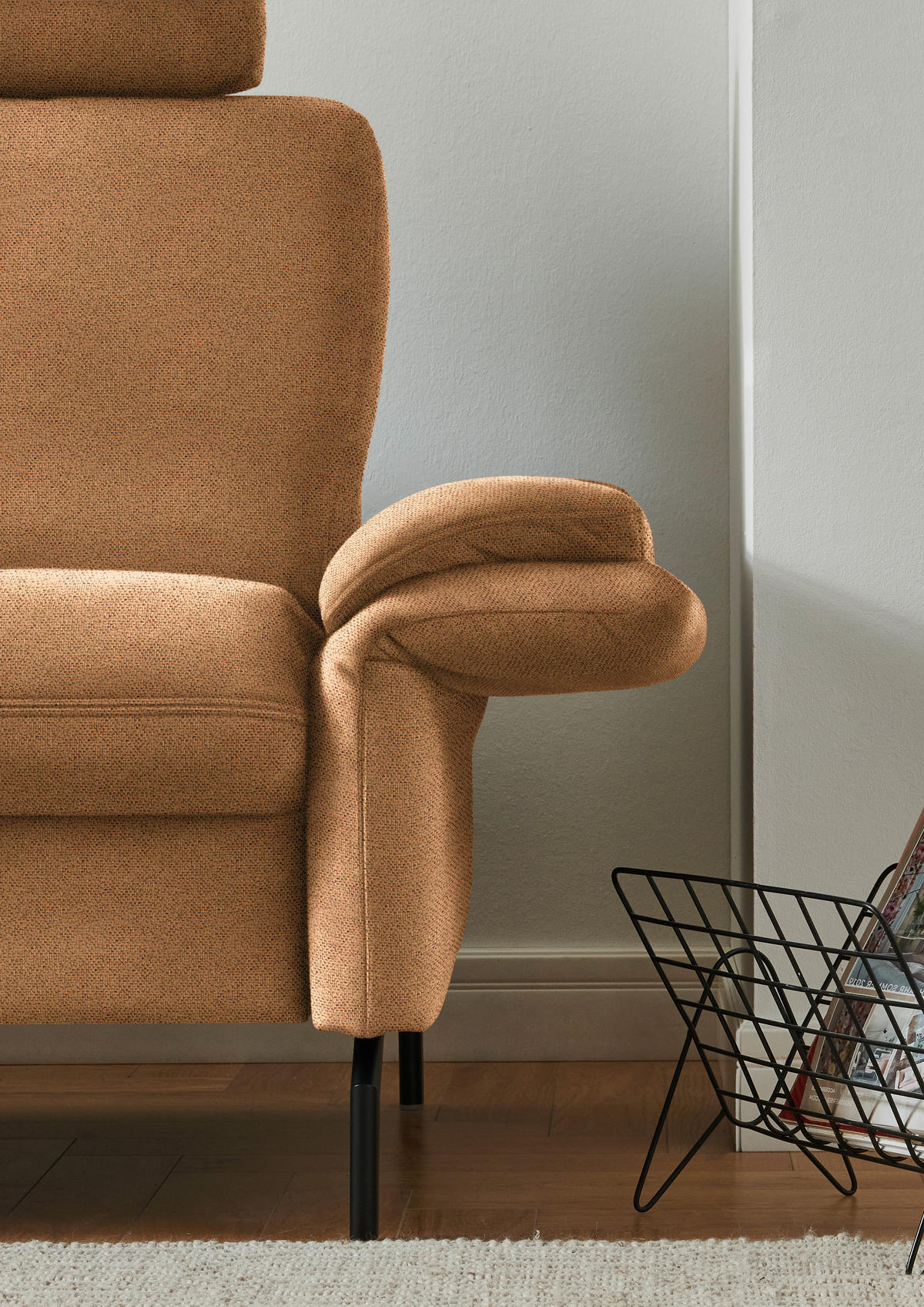 ECKSOFA in Flachgewebe Gelb  - Gelb/Schwarz, Konventionell, Textil/Metall (190/241cm) - Beldomo Comfort