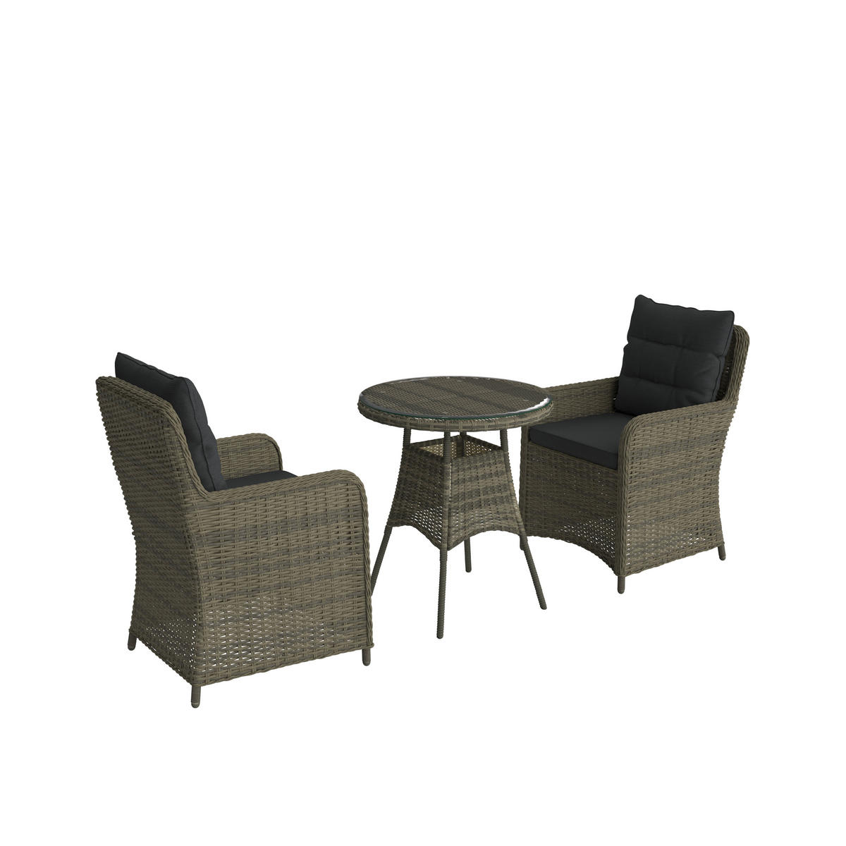 BALKONSET  - Grau, MODERN, Glas/Kunststoff - Ambia Garden