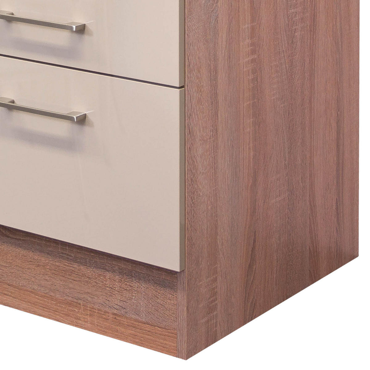 SCHUBKASTENUNTERSCHRANK 50/86/60 cm  in Sonoma Eiche, Kaschmir  - Kaschmir/Edelstahlfarben, MODERN, Holzwerkstoff/Metall (50/86/60cm) - FlexWell