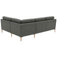 ECKSOFA  in Flachgewebe Grau  238/186 cm  - Eichefarben/Grau, Design, Holz/Textil (238/186cm) - Valnatura