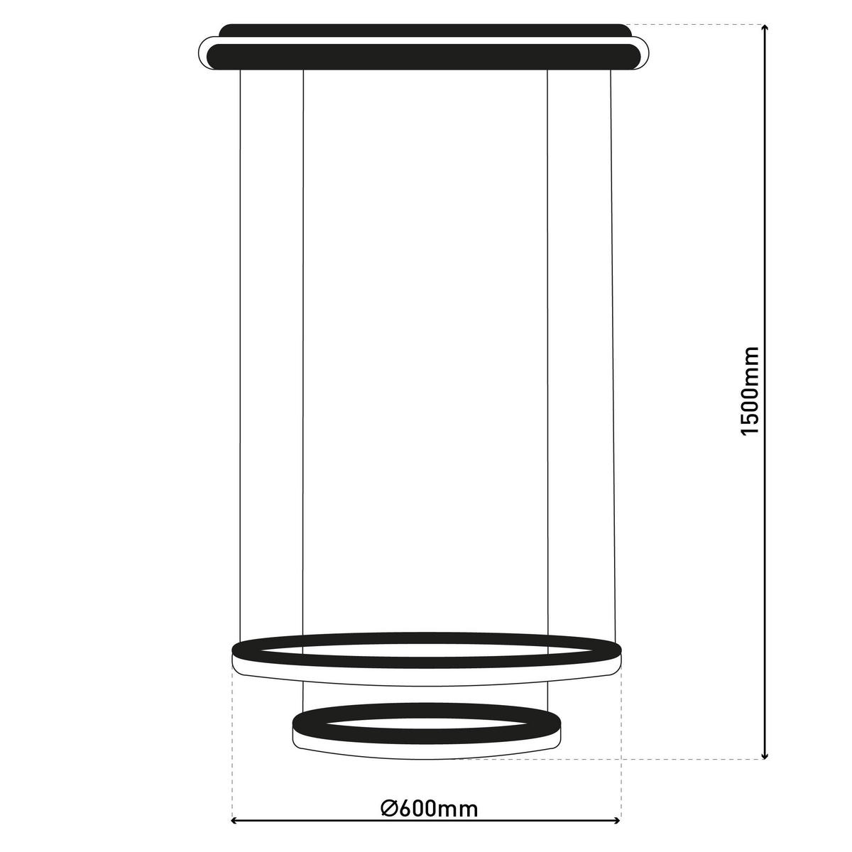 LED-PENDELLEUCHTE CIRULO 60/150 cm   - Weiß, KONVENTIONELL, Metall (60/150cm) - Näve
