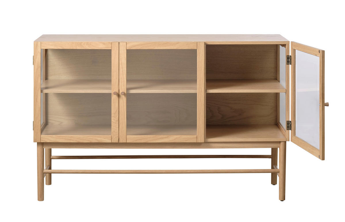 SIDEBOARD Eichefarben  140/88/43 cm  - Eichefarben, Basics, Glas/Holz (140/88/43cm) - Boxxx
