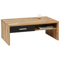 MĂSUȚĂ DE CAFEA material pe bază de lemn 110/64/40 cm   - culoare crom/culoare lemn stejar, Modern, metal/material pe bază de lemn (110/64/40cm) - Hom`in