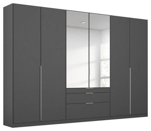 DREHTÜRENSCHRANK 271/229/54 cm 6-türig Grau, Silberfarben  - Silberfarben/Alufarben, MODERN, Holzwerkstoff/Metall (271/229/54cm) - Rauch Möbel