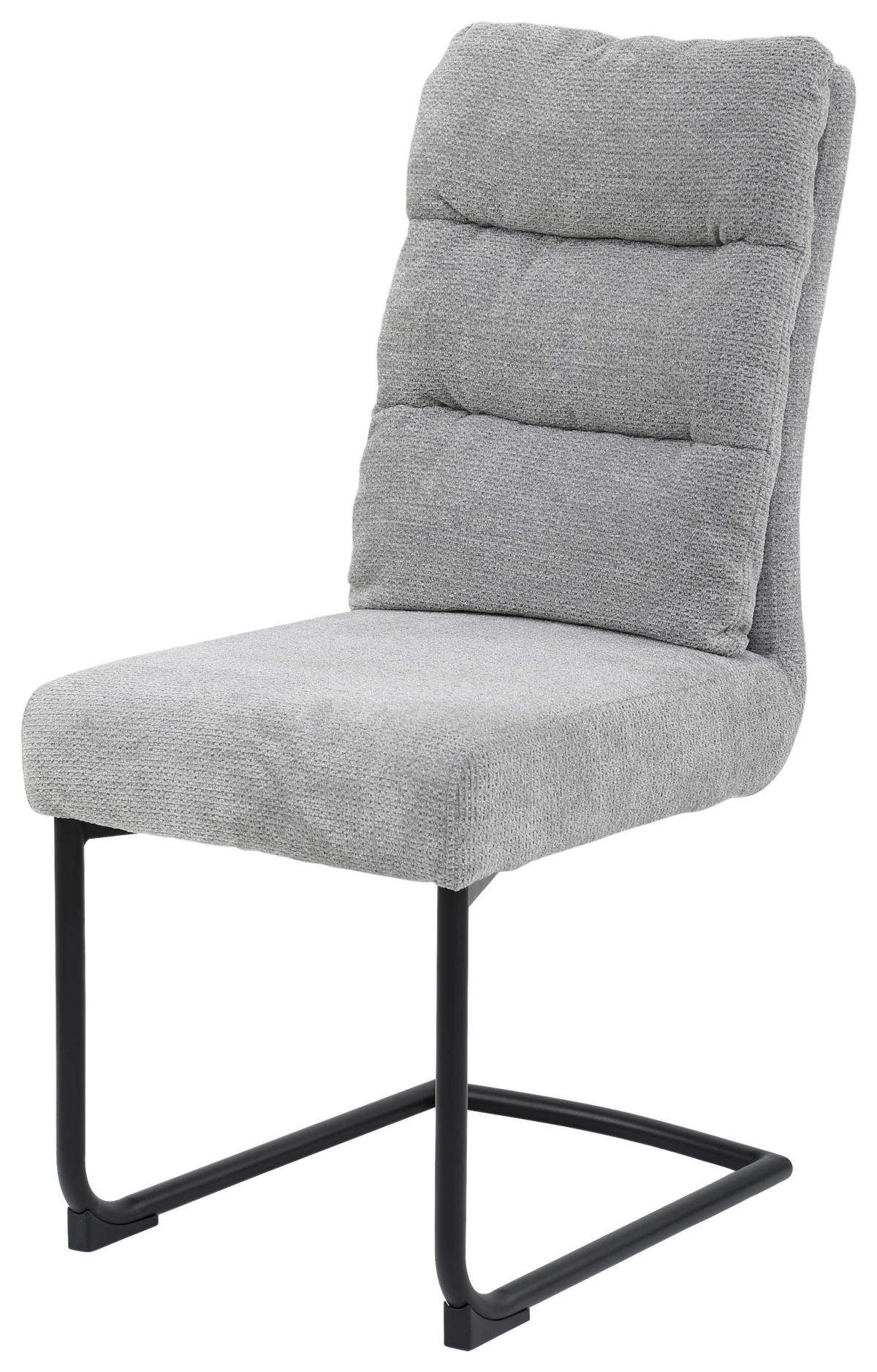 SCHWINGSTUHL  in Eisen Chenille  - Schwarz/Grau, Design, Textil/Metall (48,5/105/67cm) - Carryhome