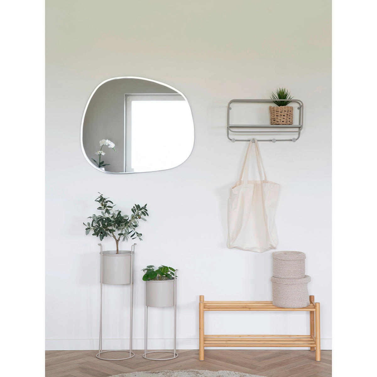 SCHUHREGAL Bambus Naturfarben  - Naturfarben, Design, Holz (70/33/27cm) - MID.YOU