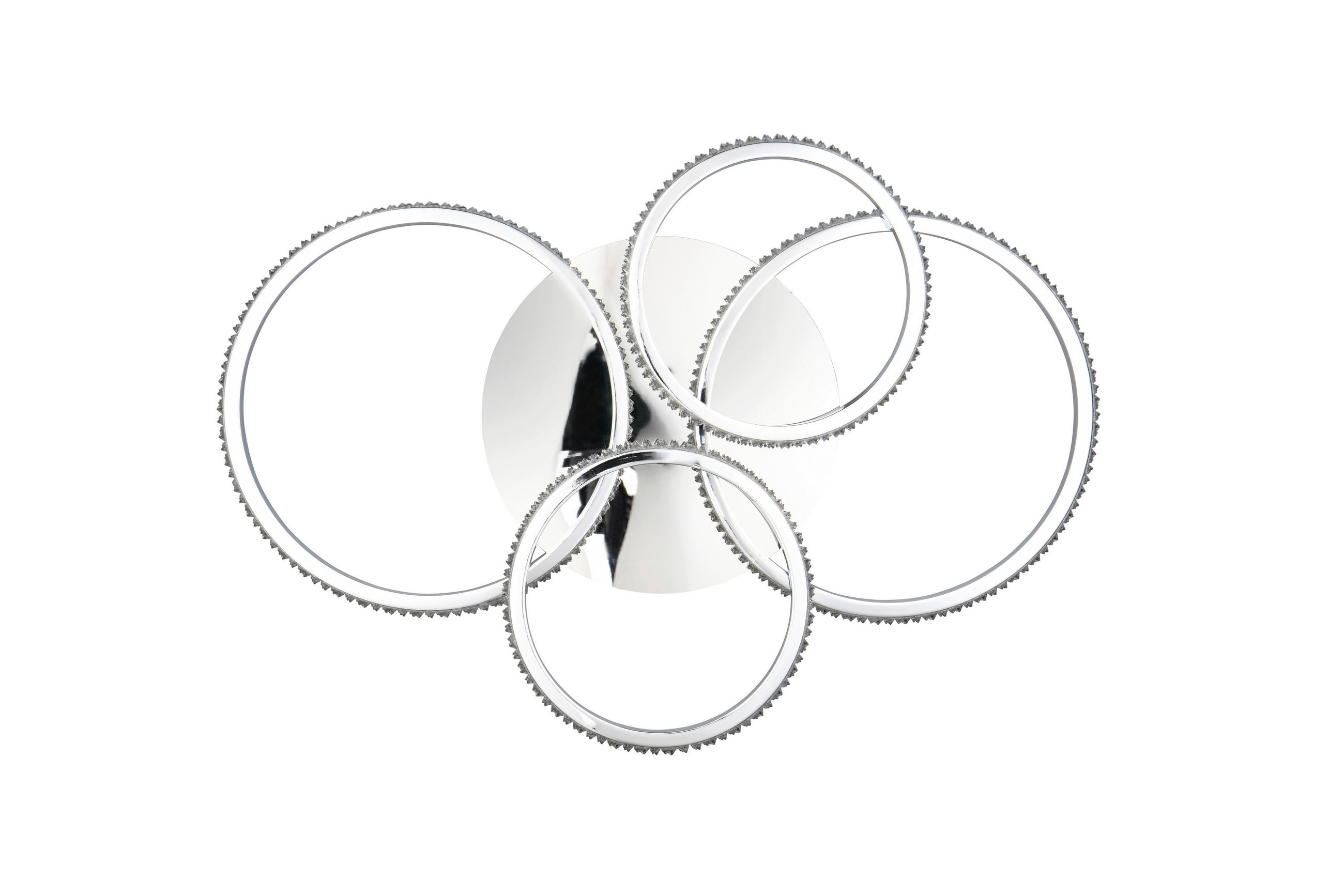 LED-DECKENLEUCHTE  65,5/8,5 cm    - Chromfarben, Design, Metall (65,5/8,5cm)