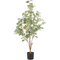 KUNSTPFLANZE Eukalyptus 100 cm  - Schwarz/Braun, Basics, Kunststoff (100cm)