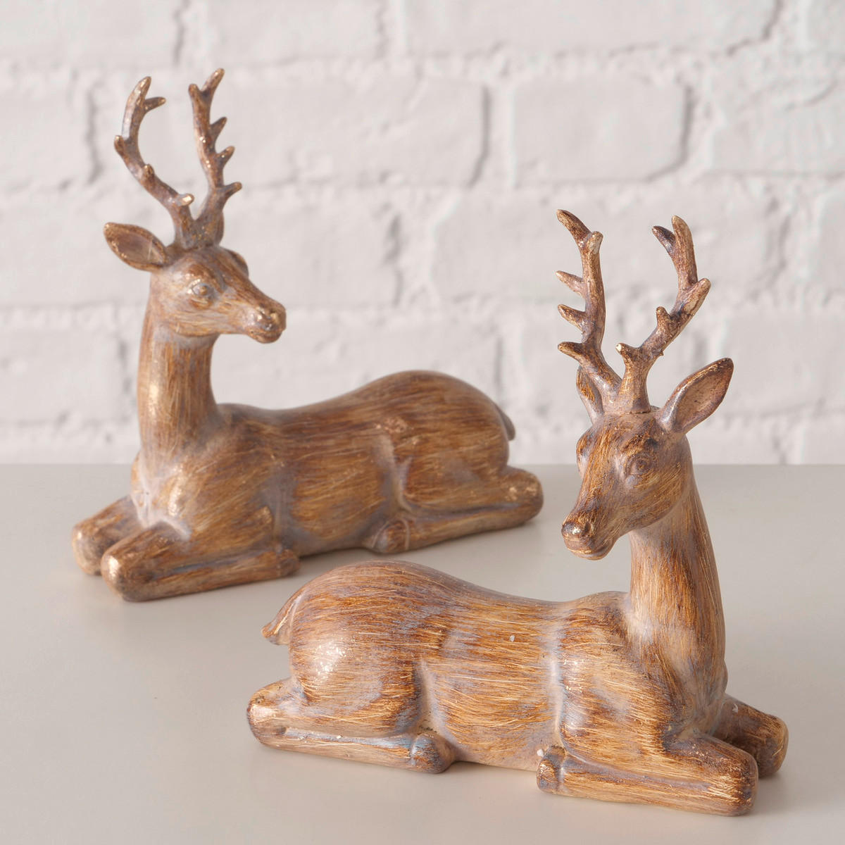 DEKOHIRSCH - Braun, LIFESTYLE, Kunststoff (14/5,5/15cm)