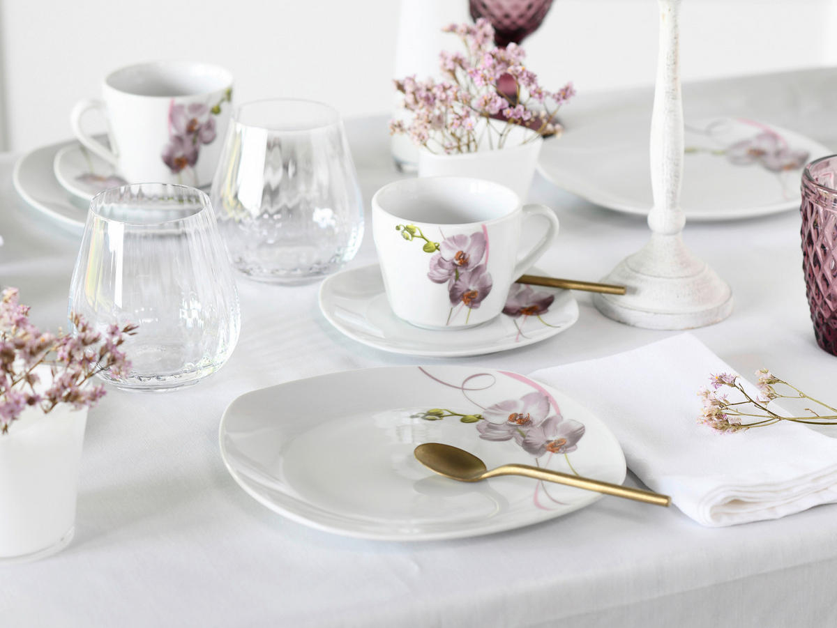 KAFFEESERVICE Multicolor Square Orchidee 18-teilig  - Multicolor, Trend, Keramik - Creatable