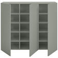 HÄNGESCHUHSCHRANK 120/100/34 cm  - Grün, Design, Holzwerkstoff (120/100/34cm) - Hom`in