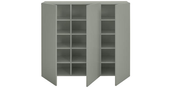 HÄNGESCHUHSCHRANK 120/100/34 cm - Grün, Design, Holzwerkstoff (120/100/34cm) - Hom`in