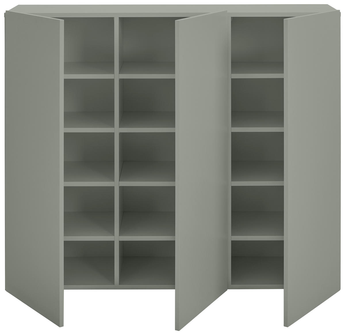 HÄNGESCHUHSCHRANK  in 120/100/34 cm  - vert, Design, matériau de bois (120/100/34cm) - Hom`in