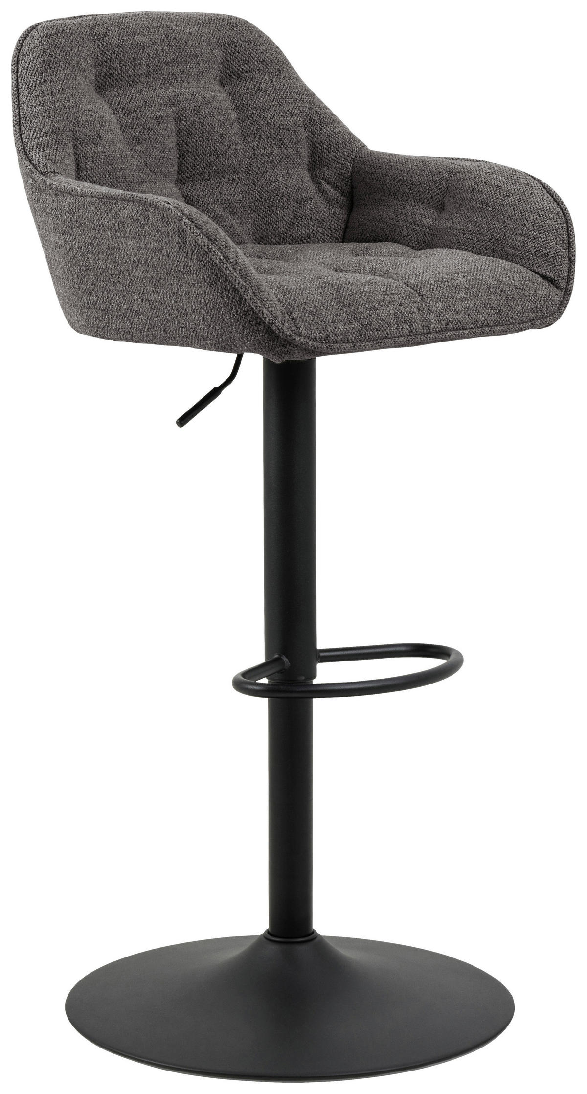 Scaun De Bar din textil, antracit - antracit/negru, Design, metal/textil (57/63-84/53cm) - MID.YOU